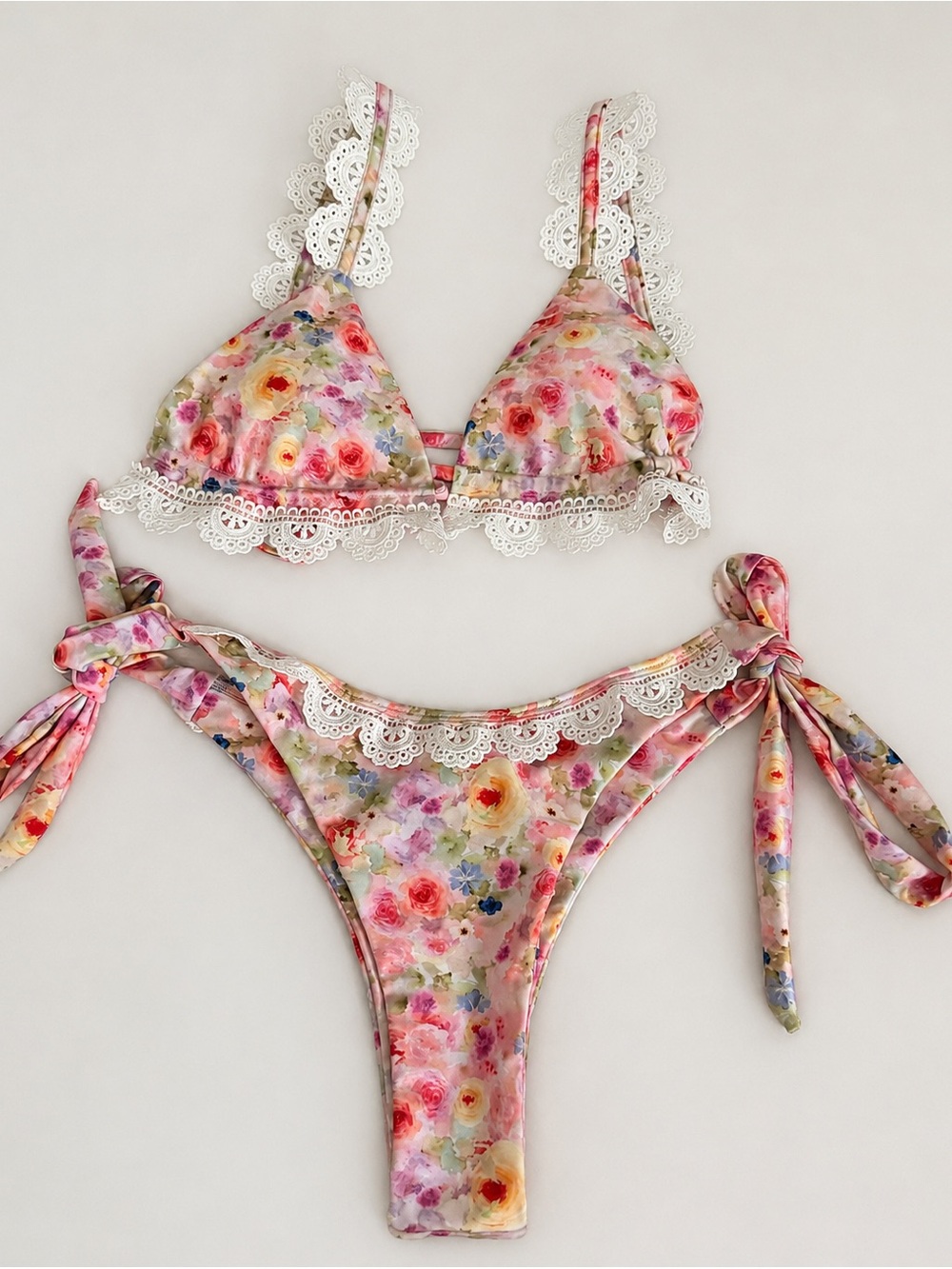 New with tags! Strawberry Milk Mob Floral Lace  Bikini